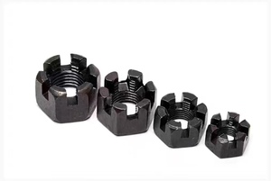 M6 cường độ cao thép không gỉ mạ kẽm rãnh lâu đài hạt carbon đen kẽm mạ lục giác hạt Hex loại đầu - Product Image 6