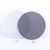 Grille de microphone en métal personnalisée, couleur et taille au choix, noire et blanche, ronde, pour micro de télévision