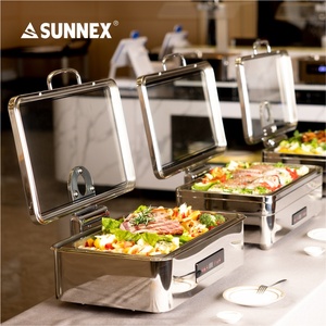 Calentador de Alimentos Eléctrico Rectangular de Acero Inoxidable de 110 V, 8.5 L, con Pantalla Digital, Equipo para Mantener Alimentos Calientes, Color Plateado - Product Image 5