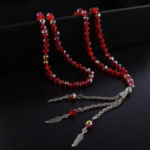 Chaîne de chapelet bon marché en gros disponible 6mm 99pcs <span class=keywords><strong>collier</strong></span> de chapelet musulman en cristal de couleur - Product Image 3