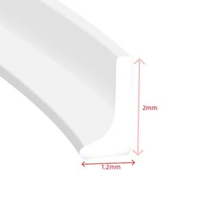 Bande de seuil de douche en silicone <span class=keywords><strong>auto</strong></span>-adhésive en forme de <span class=keywords><strong>L</strong></span>, étanche, pour cuisine et salle de bain, barrière anti-inondation pour lavabo - Product Image 2