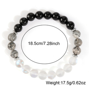 Joyería de moda de Color degradado, pulsera de cuentas de piedra Natural, pulsera elástica hecha a mano, pulsera de riqueza, regalo al por mayor - Product Image 4