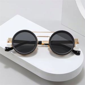 Lunettes de soleil polarisées réglables ND9 avec logo personnalisé 2026, protection UV400, style punk rond, pour hommes et femmes - Product Image 3