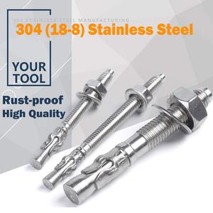Anclajes de Cuñ<span class=keywords><strong>a</strong></span> de Acero Inoxidable 304 de 3/8"X3" con Excelente Rendimiento Antioxidante, Kit de Tornillos para Anclajes de Concreto de Acero Inoxidable - Product Image 6