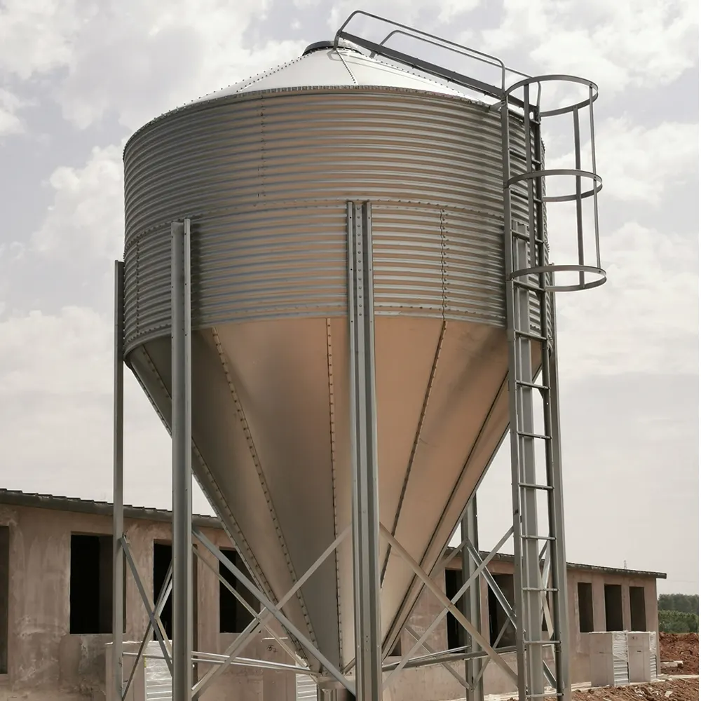 Silo de grano de 2 toneladas-50 toneladas, contenedor de almacenamiento de grano de acero galvanizado