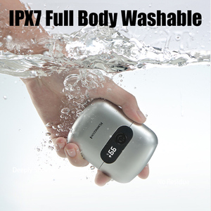 เครื่องโกนหนวดไฟฟ้าแบบใบมีดสามใบขนาดเล็กสำหรับผู้ชาย IPX7 กันน้ำ ใช้ได้ทั้งแบบเปียกและแห้ง ชาร์จซ้ำได้ พกพาสะดวก ใช้ในบ้านได้ มีหน้าจอ LED - Product Image 5