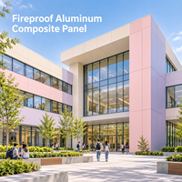 Panneau composite en aluminium ignifuge de 4 mm, revêtement PVDF, champagne ACP, pour revêtement de façade d'appartement