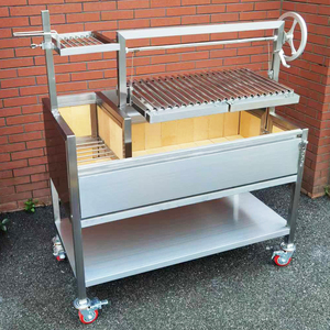 <span class=keywords><strong>Parrilla</strong></span> Argentina/Santa María/Asado de 53 pulgadas con sistema de elevación de trinquete y púas de carbón de leña, ladrillos refractarios de acero inoxidable GK1340CL - Product Image 3