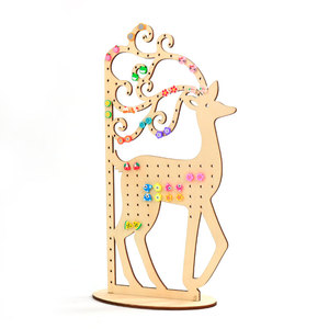 Soporte de madera para pendientes de gato y árbol frondoso personalizado gratis, soporte organizador de joyería de madera cortado con láser, regalos para mujer - Product Image 6