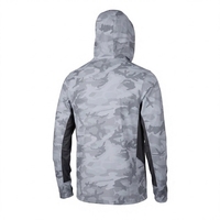 AQTQ Custom Sublimatie UPF 50 UV Vis Hoodie met Halsbeschermer Lange Mouwen Camo Outdoor Performance Shirt voor Volwassenen