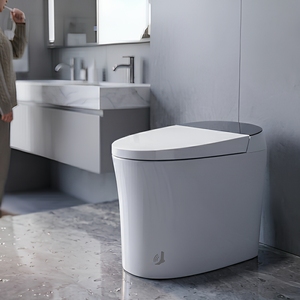 Inodoro Inteligente CANEST con Bidé, Descarga Automática, Sensor de Pie para Abrir/Cerrar, Asiento con Agua Caliente, Descarga por Sifón, Control Remoto, S-trap - Product Image 1