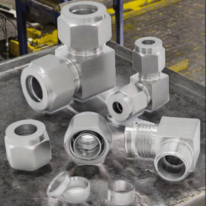 Connecteur de raccordement à ferrule haute pression en acier inoxydable à 90 degrés, filetage ZG norme nationale, pour système de tuyauterie industrielle - Product Image 5