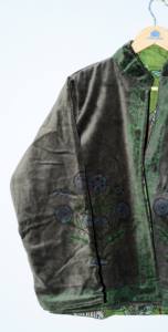 Handmade <b>Velvet</b> Hand Block Print Breathable Eco-Friendly Knitted Cotton <b>Jacket</b> for <b>Women</b> Ethnic Floral Design Summer - Product Image 2