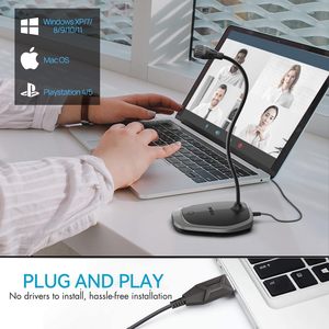 ไมโครโฟนคอมพิวเตอร์ CMTECK <span class=keywords><strong>G103</strong></span> แบบ USB ระดับมืออาชีพ ไมโครโฟนคอนเดนเซอร์แบบรอบทิศทาง สำหรับพีซี แล็ปท็อป เหมาะสำหรับการบันทึกเสียงและการประชุม - Product Image 6