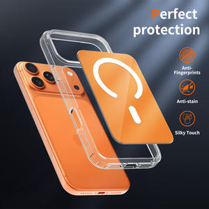 Funda Nueva <span class=keywords><strong>de</strong></span> Fábrica <span class=keywords><strong>de</strong></span> Alta Calidad para iPhone 17 Pro Max con Cubierta Trasera Naranja Anti-Rayones, Magnética, con Bolsas <span class=keywords><strong>de</strong></span> Aire Integradas - Product Image 2