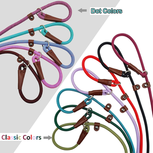 Laisse pour chien réglable en nylon avec surpiqûres réfléchissantes, style doux et simple pour les promenades quotidiennes - Product Image 5