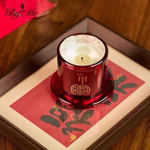 Coffret Cadeau Bougies d'Aromathérapie du Nouvel An – Cadeaux de Mariage, Faveurs de Mariage, Cire de Soja, Coffret Cadeau Demoiselle d'Honneur, Design Cloche Dorée <span class=keywords><strong>Rouge</strong></span> - Product Image 4