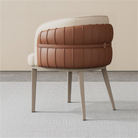 Chaise de salle à manger de luxe légère italienne, chaise à dossier moderne et simple, chaise de réception et de négociation pour la maison, l'hôtel, le bureau d'étude