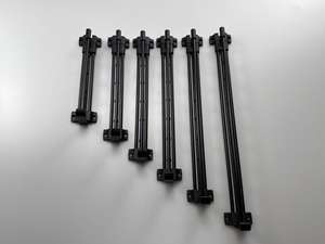 250-500mm Schwerlast-Metall-Auszugsschiene Eisenkugel-Abstandshalter Platzsparende Wandmontage Einzeldämpfer-Schiene für Kleiderschrank - Product Image 2