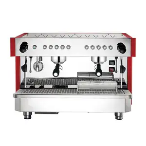 Siyah kırmızı 110v iki grup kahve yapma Barista Espresso makinesi