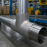 Raccord en T sans soudure SCH160 en acier allié ASTM A234 WP91, à souder bout à bout, haute température, pour centrale électrique supercritique CNC de précision, conforme ASME B16.9