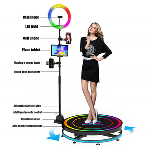 Cabine Photo Portable <span class=keywords><strong>360</strong></span> degrés, Machine de remplissage de lumière, appareil Photo, Ipad, Selfie, vidéo, accessoires gratuits, rotation automatique, cabine Photo <span class=keywords><strong>360</strong></span> - Product Image 3