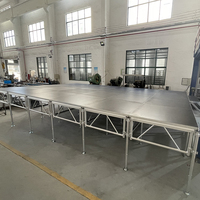 Plateforme de scène modulaire portable en aluminium de 1,22 x 1,22 m pour événements extérieurs, mariages et concerts