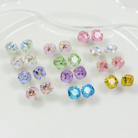Strass en verre carré épais de 10 mm, brillant et coloré, respectueux de l'environnement, pour accessoires de bricolage pour vêtements, chaussures et sacs