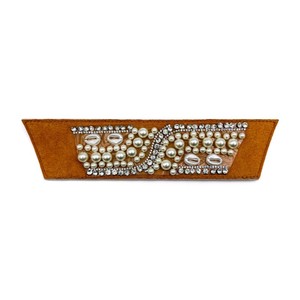 Accessoires personnalisés pour sandales tissées en perles de <span class=keywords><strong>diamant</strong></span>, traitement semi-fin des empeignes de pantoufles en strass - Product Image 3
