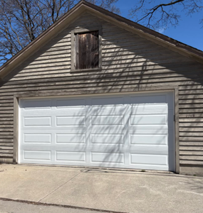 Porte de <span class=keywords><strong>garage</strong></span> <span class=keywords><strong>sectionnelle</strong></span> en acier peint, bleu clair, à panneaux plats, isolée, <span class=keywords><strong>motorisée</strong></span>, antivol, télécommandée, pour maison en briques - Product Image 5