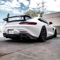 Kit carrosserie complet en fibre de carbone ventilée pour Mercedes AMG GT S Coupé 2 portes 2015-2017 – Lame avant, jupes latérales, diffuseur, aileron – Pièces de mise à niveau