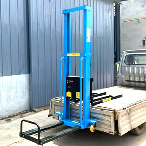 공장 가격 1T 2T 완전 전기식 휴대용 셀프 로딩 팔레트 스태커 사다리 트럭 장착 포크리프트 - Product Image 4