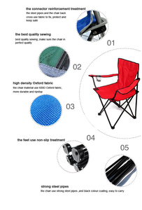 <span class=keywords><strong>Chaise</strong></span> <span class=keywords><strong>pliante</strong></span> de <span class=keywords><strong>camping</strong></span> de jardin de plage pour pique-nique de pêche en plein air personnalisée avec une capacité de poids de 1,8 kg et 100 kg - Product Image 4