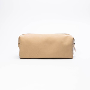 ISO BSCI Factory's Large Capacity Lightweight Portable Waterproof Zipper Fashion Travel Leather Cosmetic <b>Bag</b> Brown Long Storage - Product Image 3