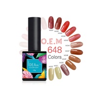 Vernis Gel Haute Pigmentation Couleurs Personnalisées 648 Teintes Super Brillant Longue Durée Soak Off UV LED Sans Toxines Non Toxique