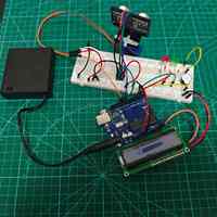 Kit d'apprentissage de l'électronique pour débutants en microcontrôleurs avec capteur de distance à ultrasons et servomoteur pour stationnement automatisé
