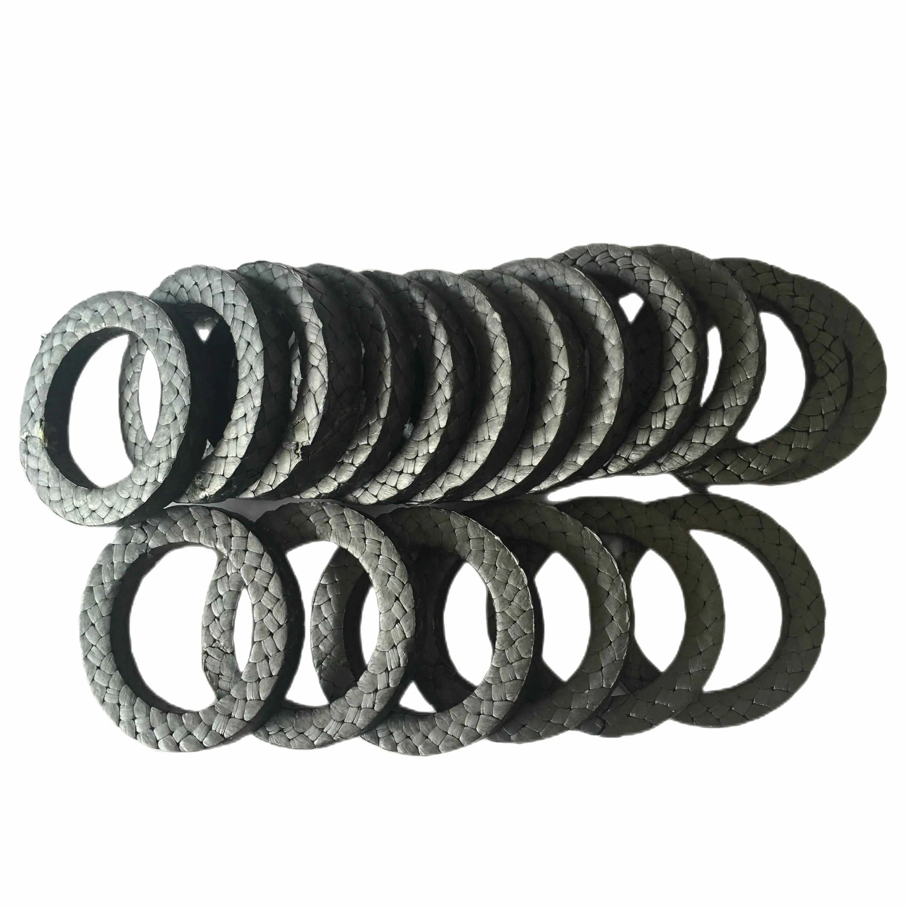 Graphite PTFE packing ring gasket black PTFE packing ring gasket Wear resistance  lubrication and corrosion resistance