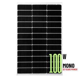 100 Watt Mini Kleine Zonnecel Panelen Monokristallijn Fotovoltaïsche Goedkope Chinese 100 W 200W Zonne-Energie Module Te Koop