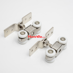 Thép không gỉ hiện đại cửa trượt con lăn treo trên hướng dẫn bánh xe với tiếng ồn thấp và 5 năm bảo hành - Product Image 4