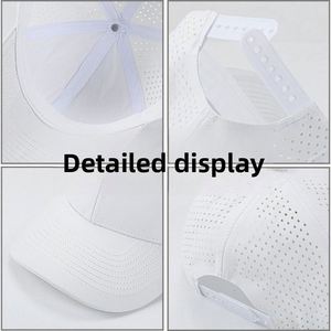 Casquette de baseball sportive en maille six pièces, best-seller transfrontalier, perforée au laser, 100 % polyester, style européen et américain - Product Image 2