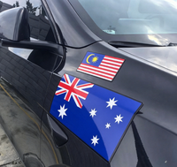 Autocollant magnétique pour voiture avec logo personnalisé, drapeau national américain, autocollant magnétique amovible pour porte de véhicule, décalcomanie magnétique pour décoration de voiture et cadeau souvenir