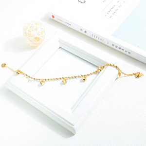 Nuovo arriva cavigliere 14k oro <span class=keywords><strong>cavigliera</strong></span> ragazza più venduta con rame dorato gioielli di alta qualità bracciali cavigliere donne - Product Image 4