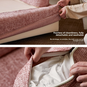 Canapé simple moderne minimaliste rembourré en duvet, tissu amovible et lavable, <span class=keywords><strong>fauteuil</strong></span> lounge à assise profonde - Product Image 3