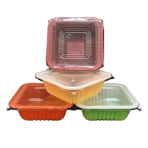 Disposable Disposable Fast Food Pp Plastic Lunch Box Plastic Square Take-out Lunch Box With Lid