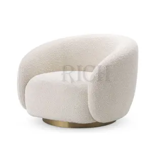 Teddy Fabric Phòng Khách Phòng Chờ Ghế Giải Trí Ngoài Trời Easy Fauteuil Thư Giãn Nhỏ Hiện Đại Ghế Bành Trắng Thường Xuyên