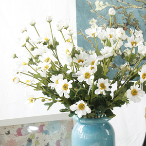 Vente en gros 71cm <span class=keywords><strong>de</strong></span> fleurs <span class=keywords><strong>de</strong></span> marguerites <span class=keywords><strong>gerbera</strong></span> conservées artificielles séchées 5 têtes en forme <span class=keywords><strong>de</strong></span> <span class=keywords><strong>feuille</strong></span> pour la décoration <span class=keywords><strong>de</strong></span> la maison directement en usine - Product Image 3