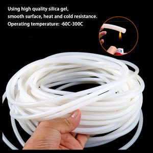 أنابيب سيليكون نقية مقاومة للعوامل الجوية مصنوعة بالحقن باللون الأبيض الشفاف تتحمل درجات حرارة من -60 إلى 200 درجة مئوية - Product Image 4