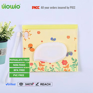 UIOWIO Contenant léger et jetable pour lingettes, pochette portable pour lingettes humides, support réutilisable et rechargeable pour lingettes de voyage pour bébé - Product Image 1