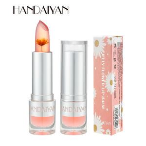 Long Lasting HANDAIYAN Private Label Vegan Transparent Gold Foil Jelly Lip Gloss Moisturizing <strong>Rossetto</strong> Opaco Flower Lipstick - Product Image 5