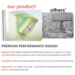 Limpiacristales de doble cara, limpiacristales de 30-40mm con imanes - Product Image 3